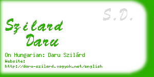 szilard daru business card