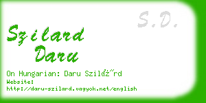 szilard daru business card